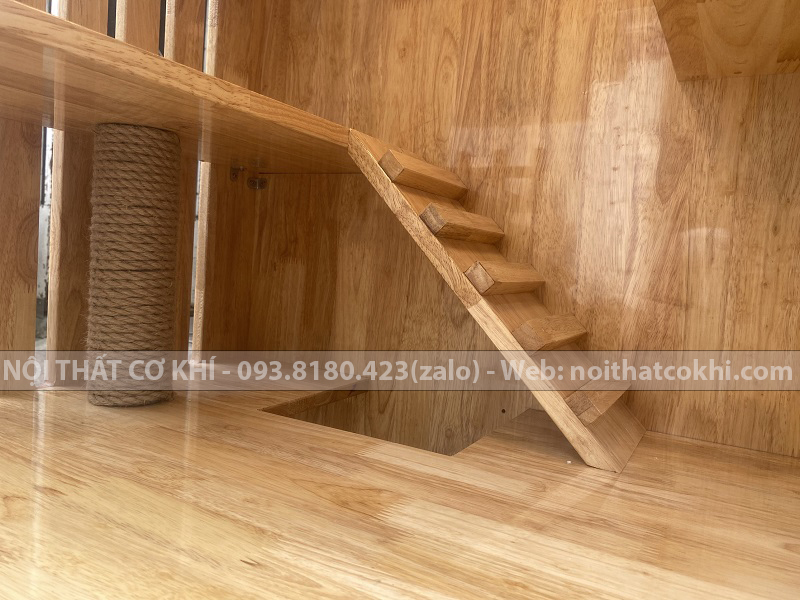 nhà cho mèo bằng gỗ